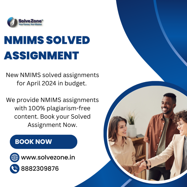 Your Trusted Partner for NMIMS Solved Assignments