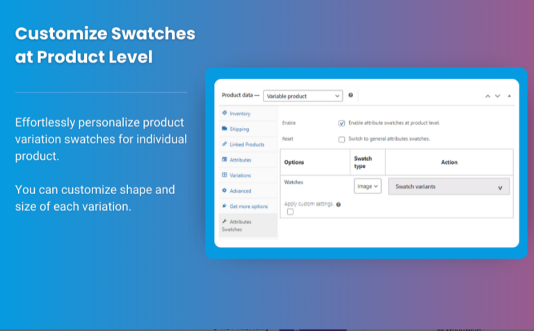 Enhance WooCommerce Product Pages with Variation Swatches